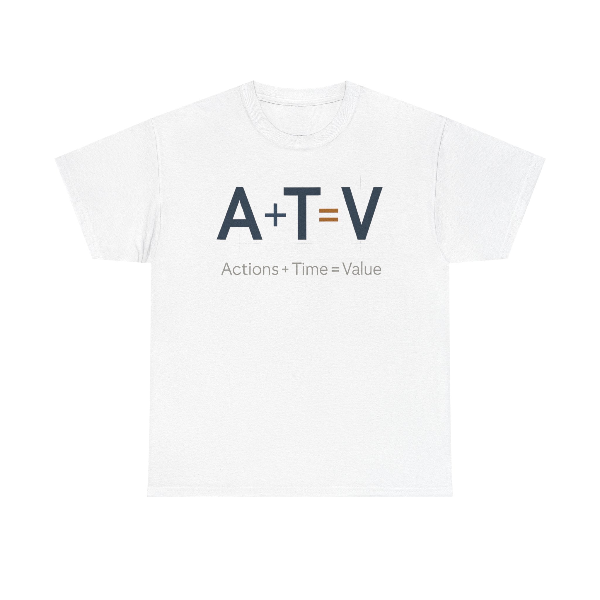 Inspirational Unisex Heavy Cotton Tee, Motivational Shirt, Gift for Students, Action and Value Tee, Casual Everyday Wear, Philosophy Shirt