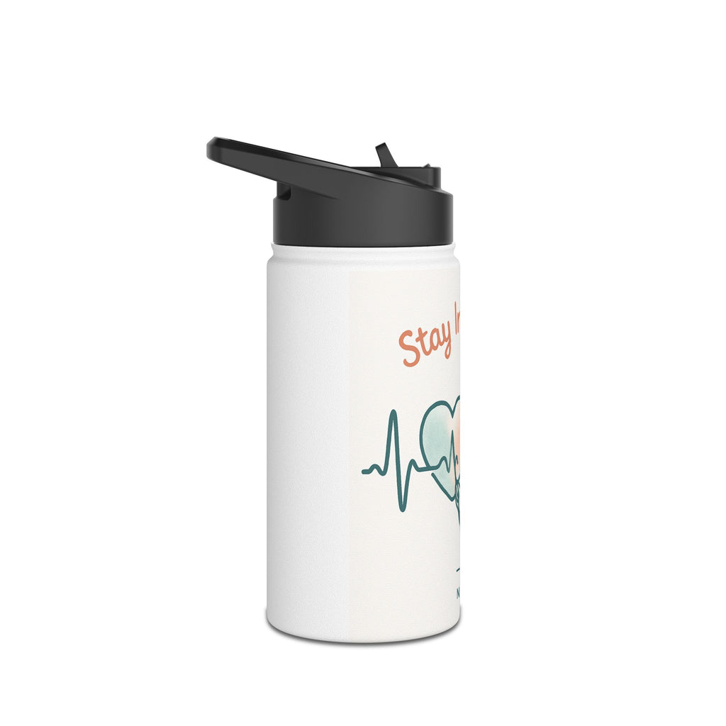 ShiftStrong "Stay In Rhythm" Stainless Steel Water Bottle, Standard Lid