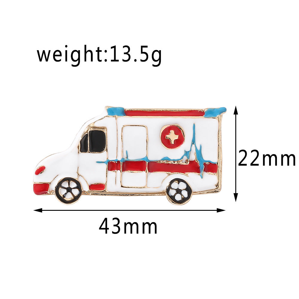 New Medical Medicine Brooch Pin Stethoscope Electrocardiogram