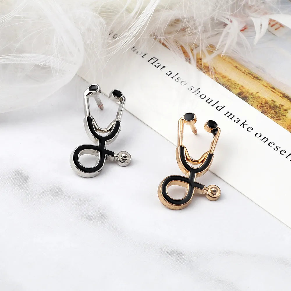 Medical Brooch for Doctor Nurse Stethoscope T-shirts Enamel Pins Heart