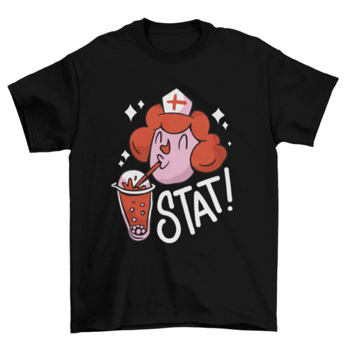 Nurse bubble tea t-shirt design