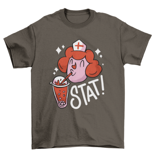 Nurse bubble tea t-shirt design