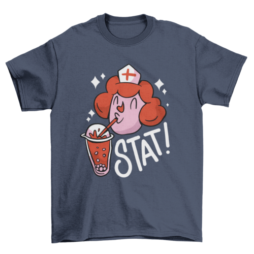 Nurse bubble tea t-shirt design