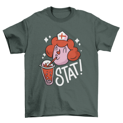 Nurse bubble tea t-shirt design