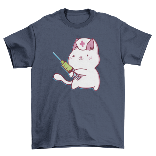 Nurse cat cute cartoon t-shirt