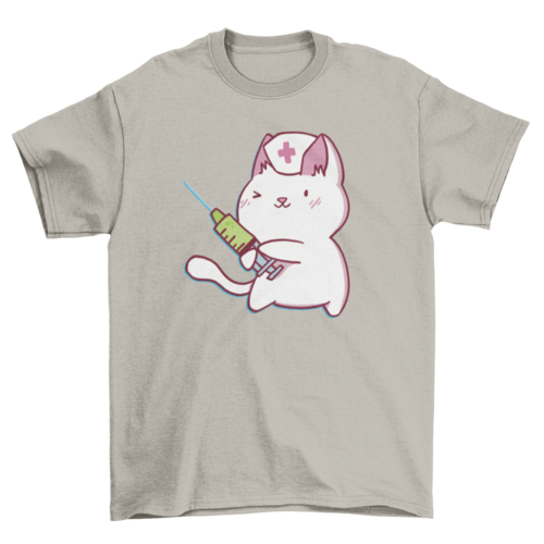Nurse cat cute cartoon t-shirt