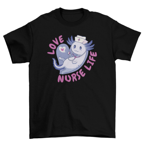 Axolotl nurse t-shirt