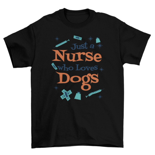 Nurse who loves dogs t-shirt design