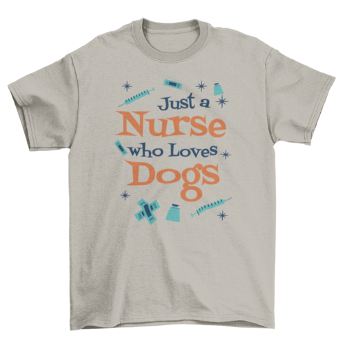 Nurse who loves dogs t-shirt design