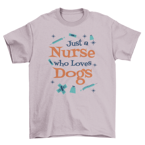 Nurse who loves dogs t-shirt design