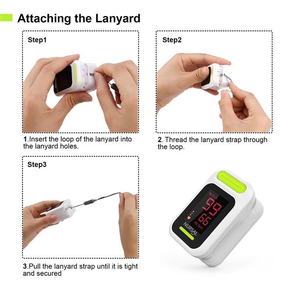 Nursal Fingertip Pulse Oximeter Blood Oxygen Saturation Monitor