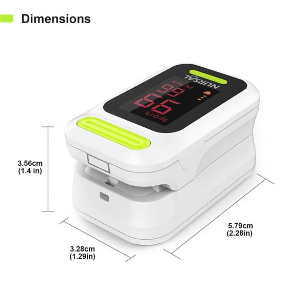 Nursal Fingertip Pulse Oximeter Blood Oxygen Saturation Monitor