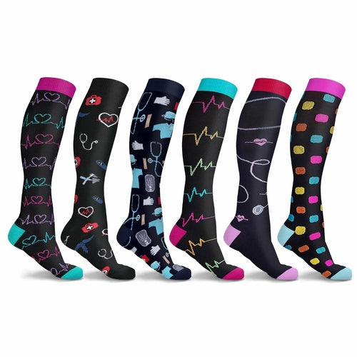 Shiftstrong Knee-High Compression Sock Collection (3- or 6-Pack)